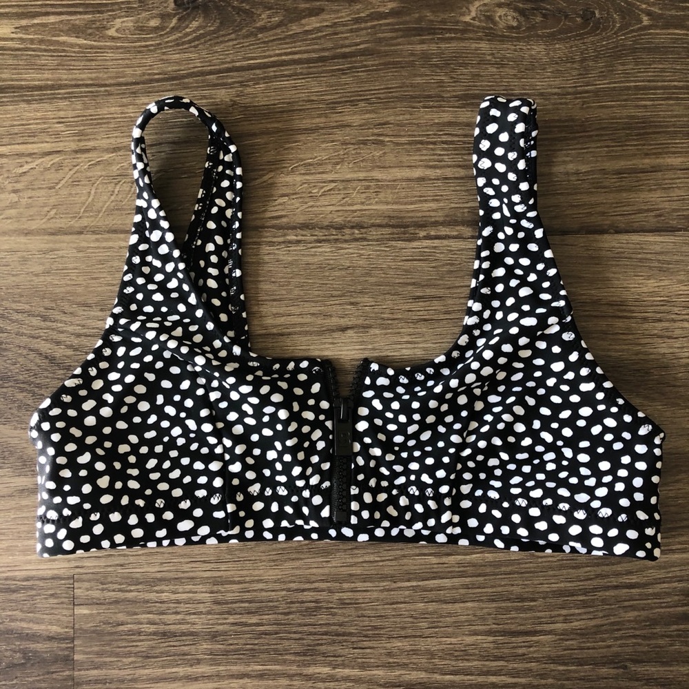 Polka dot swim top
